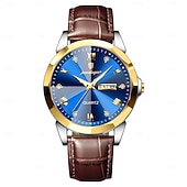 economico Orologi meccanici-Orologi da uomo di lusso, alla moda, originali, al quarzo, da polso, impermeabili, luminosi, con data e settimana.