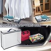 tanie Przechowywanie i organizacja-6-pak przezroczystych toreb do przechowywania ubrań z zamkiem błyskawicznym i wzmocnionymi uchwytami, organizer na swetry i koce do garderoby, odpowiedni do prześcieradeł, pościeli, ubrań, użytku w