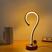 abordables Lampes de Table-Lampe de bureau créative en forme de point d&#039;interrogation pour salon, chambre à coucher, lumière tricolore, moderne et contemporaine, alimentée par USB pour chambre à coucher &lt;5v a / b