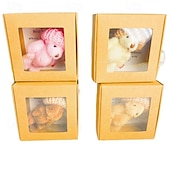 economico I regali-Mini orsacchiotto di peluche fatto a mano in confezione regalo, peluche tascabile per bambini e adulti, grazioso orsetto per regali di compleanno, San Valentino e anniversario.