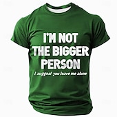  Mannen Grappige Graphic T-Shirt - "Ik Ben Niet De Grotere Persoon Ik Suggereren Dat Je Me Met Rust Laat" Slogan Casual Korte Mouwen Top