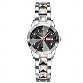 abordables Montres à quartz-Montres de luxe pour femmes, mode décontractée, acier inoxydable, lumineuses, étanches, à quartz