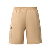 economico All&amp;#39;aperto-Per uomo Pantaloncini cargo Shorts Pantaloncini Estivi Coulisse Elastico in vita Multi-tasche Semplice Comodità Indossabile Lunghezza al ginocchio All&#039;aperto Sport Quotidiano Moda Casual Nero Bianco
