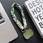 levne Ostatní pouzdra-nové módní zlaté drátěné tkané lano pro mobilní telefon s krátkým lanem, univerzální a všestranné krátké lano, ruční krátké lano, proti ztracení