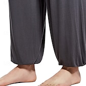levne Jóga kalhoty a Bloomers-Pánské Kalhoty na jógu Harémové kalhoty Bombarďáky Lehká váha Vysoký pas Tělocvična Pilates Zumba Spodní část oděvu Tmavě šedá Černá Bílá Hlavní město Podzim Sportovní Sportovní oděvy Lehce elastické