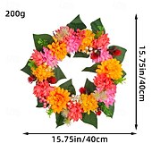 economico ringraziamento e decorazione autunnale-Ghirlanda autunnale per la porta d&#039;ingresso, decorazione autunnale per interni ed esterni, ghirlanda floreale di crisantemi artificiali con foglie autunnali, decorazione rustica da appendere alla