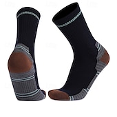abordables Accesorios para deportes y aire libre-1 Par Hombre calcetines de lana merino Calcetines de senderismo Calcetines para correr Mantiene abrigado Transpirable Anti ampollas Grueso Invierno Al aire libre tripulación de cuarto Retazos Lana