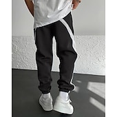 abordables jogging-Men's Sweatpants Joggers Athletic Pants Trousers Drawstring Pocket Elastic Waist Color Block Comfort Daily Sports Outdoor Fashion Casual Blue Black / Red Micro-elastic