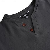 preiswerte Lässiges Henley-T-Shirt-Herren Henley Hemd T-Shirt Kurzarm Einfarbig Einfach Mode Designer Basic Knöpfe V Ausschnitt Urlaub Straße Lässig Sommer Dunkelgrau Weiß Blau Henley T-Shirt
