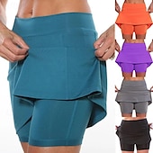 levne Obyčejné legíny-Dámské Kalhoty Skort Šortky proti oděru Šik ven Na běžné nošení Krátký Přírodní Bez vzoru Elastický pas Pohodlný Venkovní Pohodlné Dovolená Víkend Oranžovo červená Jezerní modrá Černá Tmavě námořnická