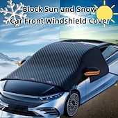 お買い得  車用サンシェード＆サンバイザー-夏用車用サンシェードと冷却カバー、ユニバーサル防塵スノーシールド断熱カーフード