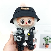 billiga Dockkläder och tillbehörsset-17 cm vinyl dockkläder, tillbehör, 6,7 tum, handgjorda virkade kläder för vinylfigur, modekläder, unik stil (endast outfit)