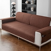 baratos Cobertura de Sofa-Capa de sofá antiderrapante de 1 peça - tecido clássico de poliéster acolchoado, para sofás de 1 a 4 lugares, perfeita para sala de estar, escritório, quarto ou uso externo (apoios de braço) &amp;encosto