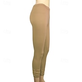 olcso Sima leggings-Női Nadrágok Leggingek Utcai sikk Alkalmi Teljes hossz Természetes Sima Rugalmas derék kellemes Szabadtéri Kényelmes Szabadtéri Sportruházat Szabadság Bíborvörös Stétszürke Kék tó Bor Ősz Normál