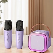 billige Mikrofoner-k12 trådløs mikrofon karaokemaskin bluetooth-høyttaler ktv hifi stereolyd led-lys for utendørs hjemmefest