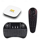 abordables Cajas de TV-Decodificador de TV inteligente Android 14 H96 Max M2 Plus, Rockchip RK3528, LAN de 1000 Mbps, WiFi 6, Bluetooth 5.4, resolución 8K, 4K, Bluetooth, control remoto con giroscopio de voz y reproductor
