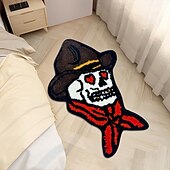 economico Tappeti e zerbini-zerbino di benvenuto con teschio di Halloween, zerbino antiscivolo, tappeto resistente e lavabile per interni/esterni, per veranda, ingresso e arredamento per la casa