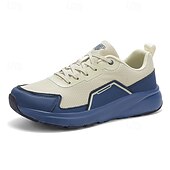 Χαμηλού Κόστους Ανδρικά Sneakers-Ανδρικά πλεκτά mesh αθλητικά παπούτσια με μπλε σόλα σε αντίθεση – ελαφριά και αναπνεύσιμα αθλητικά παπούτσια για τρέξιμο, καθημερινή προπόνηση, ταξίδια στην πόλη και ενεργό τρόπο ζωής.