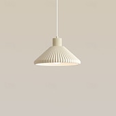economico Luci a sospensione-Lampadario a sospensione bianco di metà secolo, con paralume conico plissettato, grande lampada a sospensione da soffitto, moderna lampada a sospensione da soffitto per isola da cucina, lampadario per