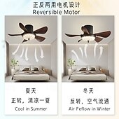 economico Lampade da soffitto con dimmer-Ventilatore da soffitto moderno a 3 pale a LED, in legno ABS, senza pale, motore a corrente continua, conversione di frequenza, telecomando in ferro 110 V-220 V