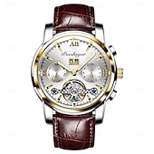 economico Orologi meccanici-Orologio da uomo con tourbillon meccanico automatico, orologio sportivo di lusso in acciaio inossidabile.