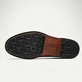 preiswerte Klassische Anzugschuhe-Herren Elegante Schuhe Spaziergang Leder Italienisches Vollnarbenleder Bequem Rutschfest Schnürung Schwarz Braun Kaffee