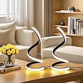 Недорогие Настольные лампы-прикроватные лампы, декоративная спиральная настольная лампа, плавная 3-х температурная регулировка яркости usb-светильника для спальни, гостиной, кухни, кабинета, тумбочки, украшения