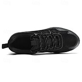 abordables Baskets-Homme Chaussures Décontractées Chaussures de randonnée Marche Occasionnel Cuir PU Maille Confortable Antidérapant Respirant À lacets Noir Jaune Vert Été Printemps
