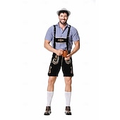 abordables Hombres-Oktoberfest Lederhosen Camisas Sombrero alpino bávaro Alemán alpino prados Hombre Fiesta Festival de Cerveza Paño de estilo tradicional