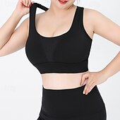 levne Sportovní podprsenky a tílka-Dámské Jóga podprsenka Sportovní tílko Pilates podprsenka Spodní prádlo Vysoké podpěry Prodyšné savé Bezdrátový Síťka Plná / Jednobarevná Sport Sportovní oděvy Černá Světlá růžová Tělocvična Pilates
