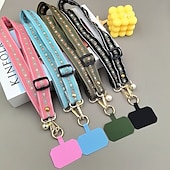 baratos Cordões de telefone e pulseiras-Cordão para celular estilo vintage estampado em jacquard bordado, estilo longo, transversal, para viagem ao ar livre, compras, pendurado no pescoço, resistente e durável, moderno