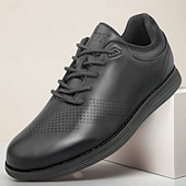 billige Sneakers til herrer-Brune, avslappede gåsko for menn – klassisk snøredesign med perforerte detaljer, komfort hele dagen for reiser, jobb og hverdagspendling