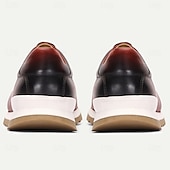 billiga Premium sneakers i läder-Premium röda lädersneakers för män med mjuk dämpning och slitstark yttersula - bekväm och snygg design, perfekt för vardagsbruk och helgutflykter