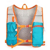 cheap Running Vest-Running Vest Water Pack Hydration Vest Sun Sleeves Reflective Waterproof Quick Dry Polyester for Marathon Hiking Jogging