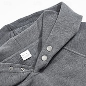 baratos camisolas de lã-Homens Moletom Moletom com capuz Moletom de lã Vermelho Vinho Preto Cáqui Cinza Claro Cinzento Escuro Com Capuz Tecido Bolso frontal Desportos e Ar livre Casual Diário Roupa de rua Legal Roupa de