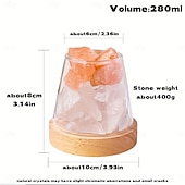 cheap Bedside Lamp-Natural Crystal Aroma Stone 1pc Diffuser - Demagnetising Bowl Lamp Ornament Home Bedroom Night Light Companion Gift - Essential Oil Not Included