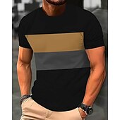 ieftine tricouri de bază-Bărbați Tricou Tricouri Cămașă cu mânecă scurtă Tee Top Manșon scurt Stil Nautic Vară Bloc Culoare Modă Designer De Bază Peteci Vacanță Stradă Ieșire Galben Rosu Portocaliu Top tricou pentru bărbați