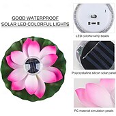 Недорогие Подводное освещение-Солнечный лотос плавательный бассейн плавающий свет солнечный пруд ночник RGB открытый сад газон бассейн праздник вечеринка ландшафтное украшение