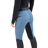billiga Enkla Leggings-Dam Damasker Mode Träning Fullängd Hög midja Slät Bekväm Mjuk Hög Elasisitet Utomhus Semester Gata Marin Svart Vit Himmelsblå Sommar Vår Smal passform