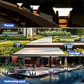 abordables Luces de paisaje-Luces solares para postes, resistentes al agua y duraderas, luces de suelo con 3 modos de iluminación, luz LED retro para pilar, encendido y apagado automático, iluminación para camino de jardín,