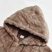 baratos camisolas de lã-Homens Moletom com zíper Moletom Moletom Zip Moletom de lã Adamascado Preto Azul Marron Cinzento Com Capuz Tecido Textura Desportos e Ar livre Casual Diário Roupa de rua Legal Designer Outono