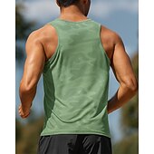 abordables Camisetas y Tops de Correr-Hombre Bloque de color Color Camuflaje Camiseta sin mangas Running Top para correr Camiseta para correr Verano Primavera Sin Mangas Secado rápido Ligero Transpirable Tenis Golf Corriendo Azul Piscina