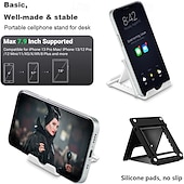 economico Supporto per telefono-Supporto portatile per telefono cellulare da scrivania, pieghevole, tascabile, universale, regolabile, compatibile con iPhone, iPad, Kindle e Android.