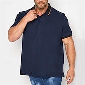 cheap Men's Plus Size Polo-Men's Plus Size Polo Shirt Big and Tall Graphic Prints Turndown Print Short Sleeve Spring &amp; Summer Sports Fashion Streetwear Designer Outdoor Street Tops