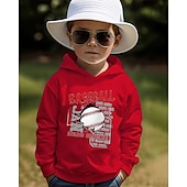 billiga Pojkens 3D Sporter &amp; Spel-Pojkar 3D Grafisk Huvtröja Långärmad Vår Höst Mode Streetwear Barn 4-12 år Huva Utomhus Ledigt Dagligen Normal