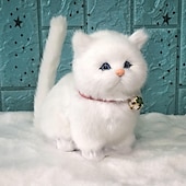 cheap Stuffed Animals-Lovely Simulation Animal Doll Plush Cat Toy with Sound Kids Toy Decorations Stuffed Toys Christmas Gift