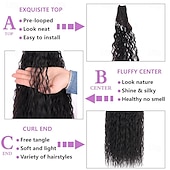 baratos Cabelo de crochê-Micro tranças brasileiras pré-enroladas, cabelo cacheado de crochê, 18 polegadas, cabelo de crochê com ondas d&#039;água, extensões de cabelo afro crespo e cacheado, cabelo sintético de crochê com ondas