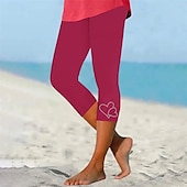 economico -Per donna Pantaloni capri Leggings Casual Athleisure Lunghezza al polpaccio Vita Alta Semplice Elastico in vita Foratura a caldo Traspirabilità Elasticizzato Vacanza Streetwear Abbigliamento