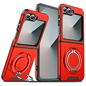 economico Cover Samsung-telefono Custodia Per Samsung Galaxy Z Flip 7 Z Flip 6 Copertura Posteriore Custodia ad adsorbimento magnetico con Supporto Resistente agli urti Retrò Cielo TPU PC Metallo