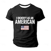 baratos Camisetas Patrióticas 250-4 de julho de 2026 250º Dia da Memória Camiseta Patriótica Patriot Estampa 3D Bandeira dos EUA Gola Redonda Manga Curta Casual Dia a Dia Rua